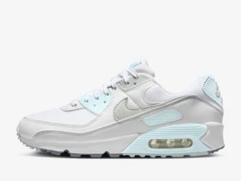 Nike Air Max 90 Womens Shoes White/Silver/Blue