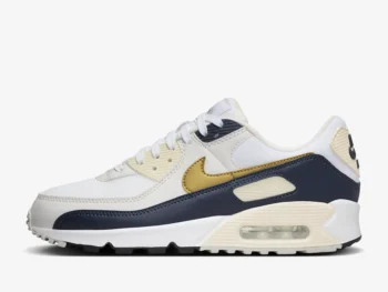Nike Air Max 90 Womens Shoes White/Obsidian/Coconut Milk/Metallic Gold